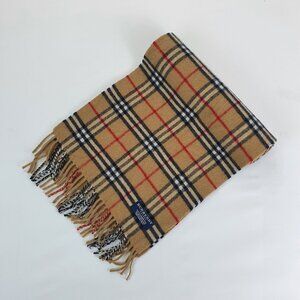 Genuine Burberry wool scarf for men and women size 68 inches Made in England